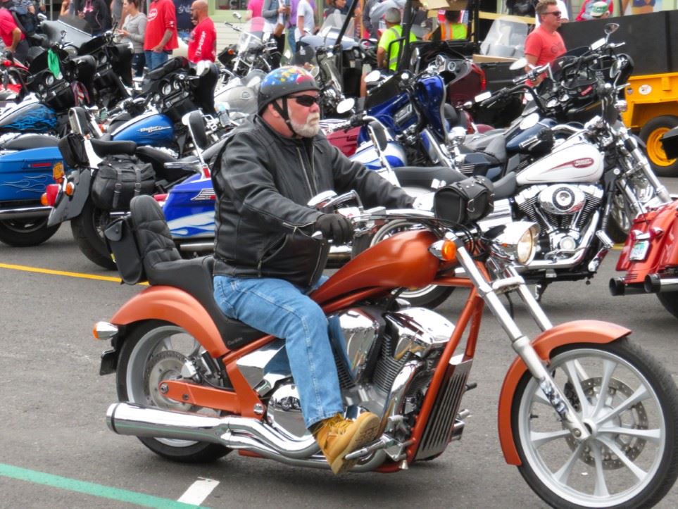 Motorcyclist at 2017 Laconia Motorcycle Week. (Photo compliments of W. Stephen Loughlin)