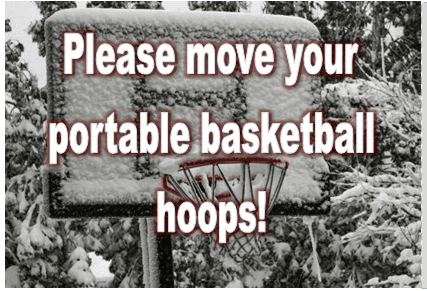 Portable basketball hoops